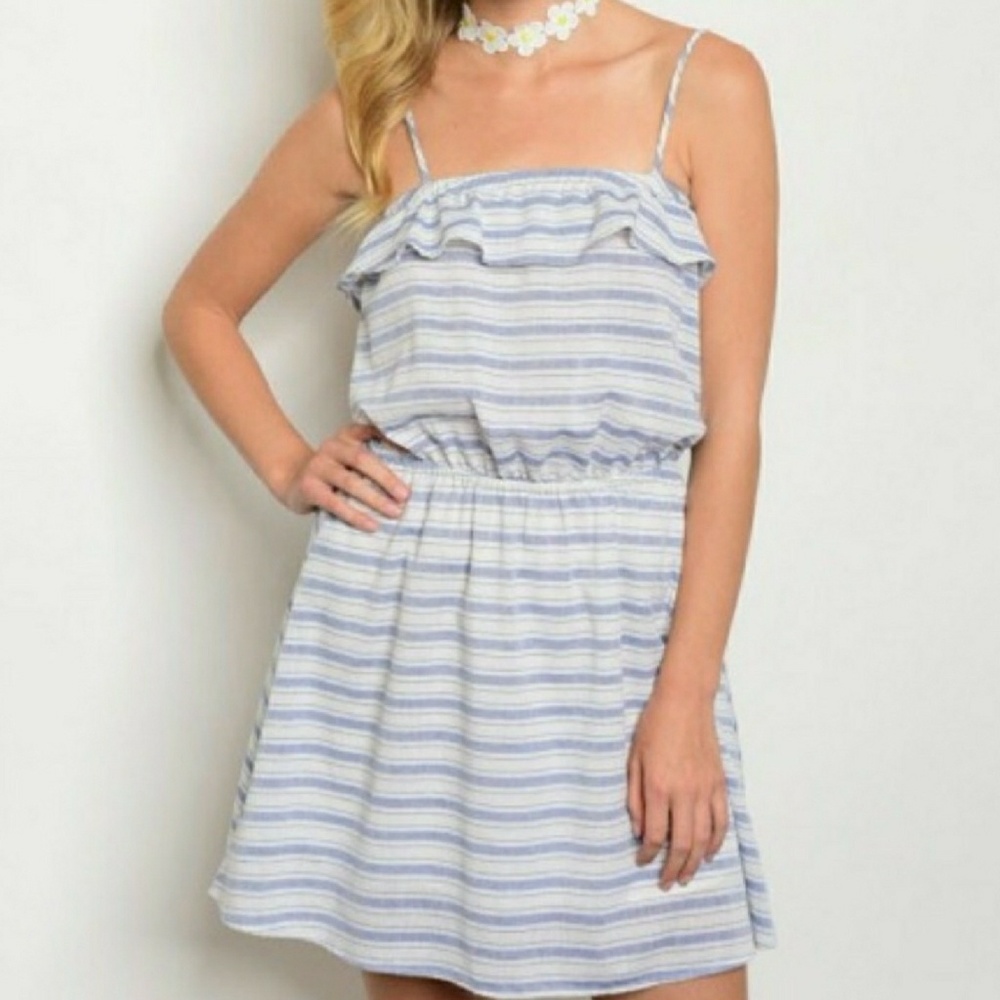 Striped Ruffled Dress - Picture 7 of 8